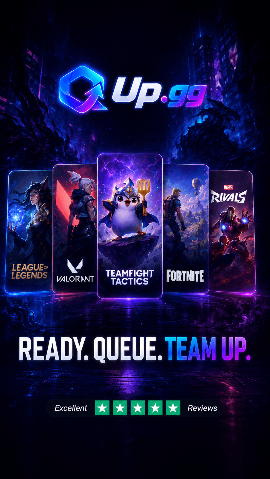 Ready. Queue. Team Up.